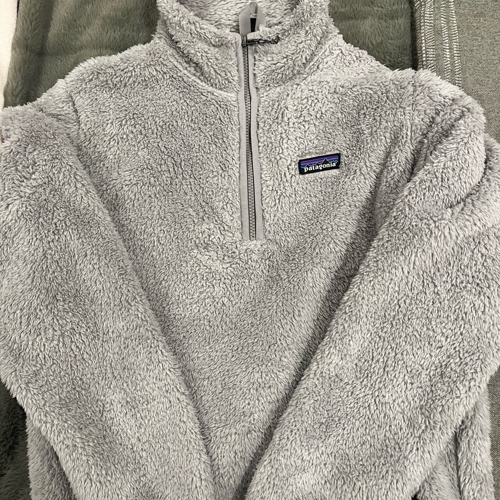 Patagonia Light Gray Fleece Jacket Los Gatos small